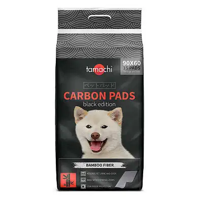Tamachi Подстилки для собак впитывающие черные, с угольным волокном 