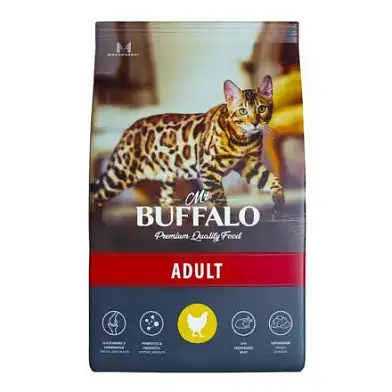 Mr.Buffalo сухой корм для взрослых кошек, курица